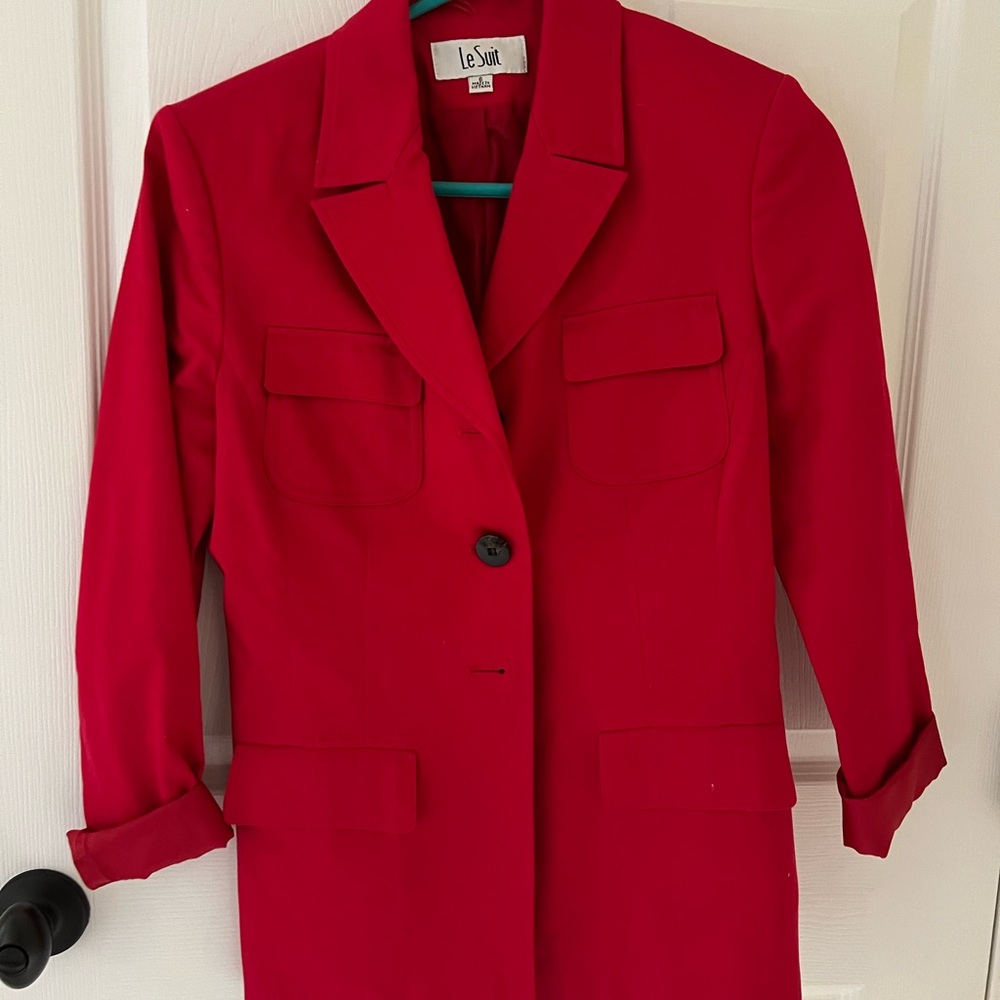 Le Suit Women's Red Blazer